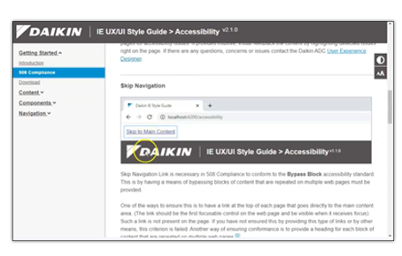 Daikin Intelligent Systems Online Style Guide image