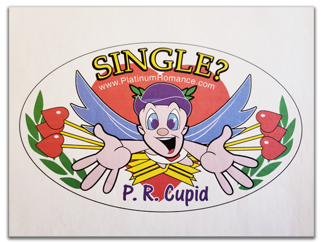 PR Cupid Adhesive Sticker Concept Illustration image