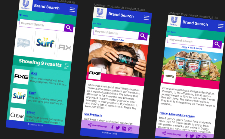 Figma Prototype: Unilever Brand Search Mobile App (Case Study) image